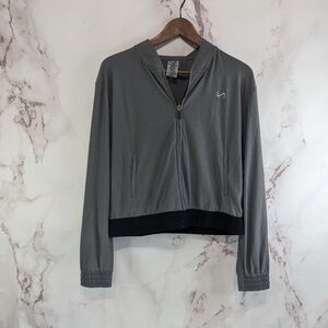 TLF Apparel Jacket Womens Medium Maddox Gray Half Zip Jacket Crop Athletic